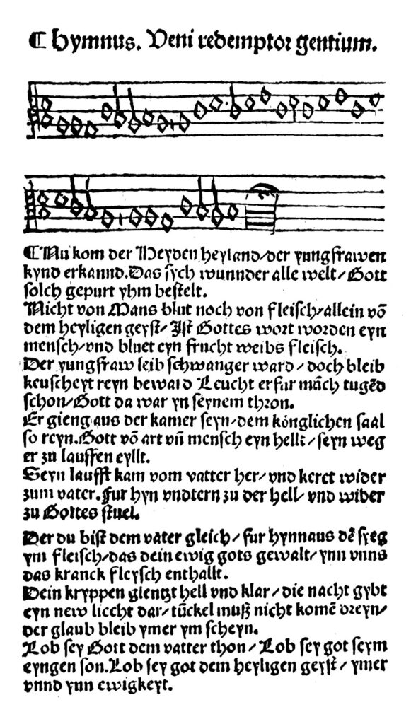 Nun Komm Der Heiden Heiland 1524
